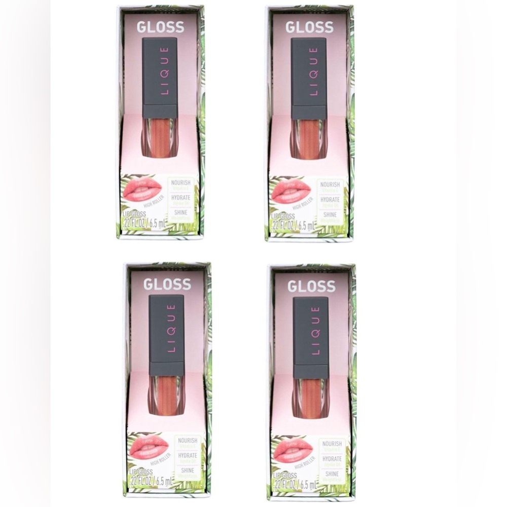 X4 New Lique lip care lipgloss high roller get all four!